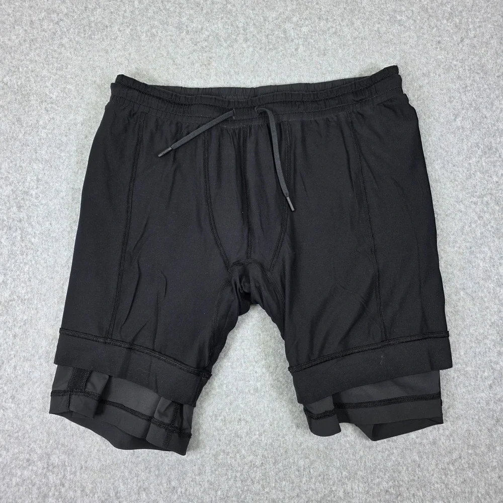 Rhone‎ Mako Mens 32 x 9' Lined Shorts Black Training Gym Athletic Workout 2-in-1